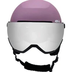 Casque visière AZR Orion Visor Cramberry Mat Gris Miroir + Yellow Visor