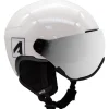 Casque visière AZR Orion Visor Blanc Nacré Noir Verni Gris Miroir + Yellow Visor