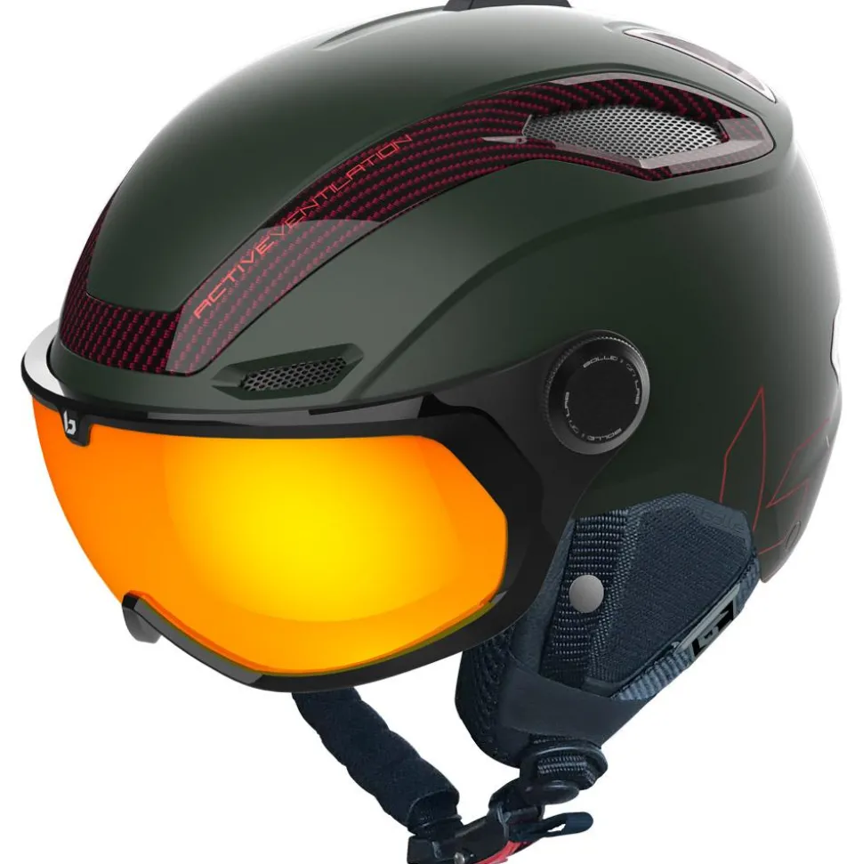 Casque visière Bollé V-line Carbon Forest Matte Phantom Fire Lens Cat 1-3