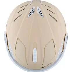 Casque visière Cairn Helios Leather Evolight Nxt Mat Cream