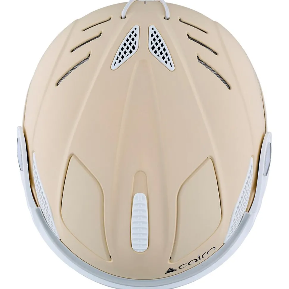 Casque visière Cairn Helios Leather Evolight Nxt Mat Cream
