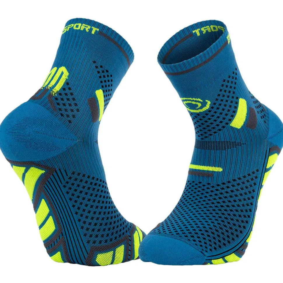 Chaussettes Bv Sport Trail Socks Ultra Mid Bleu Jaune