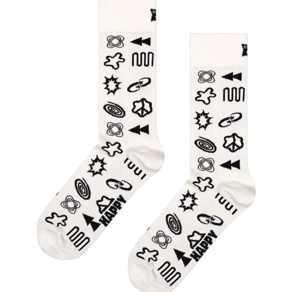 Chaussettes Happy Socks Crew Socks Techy White
