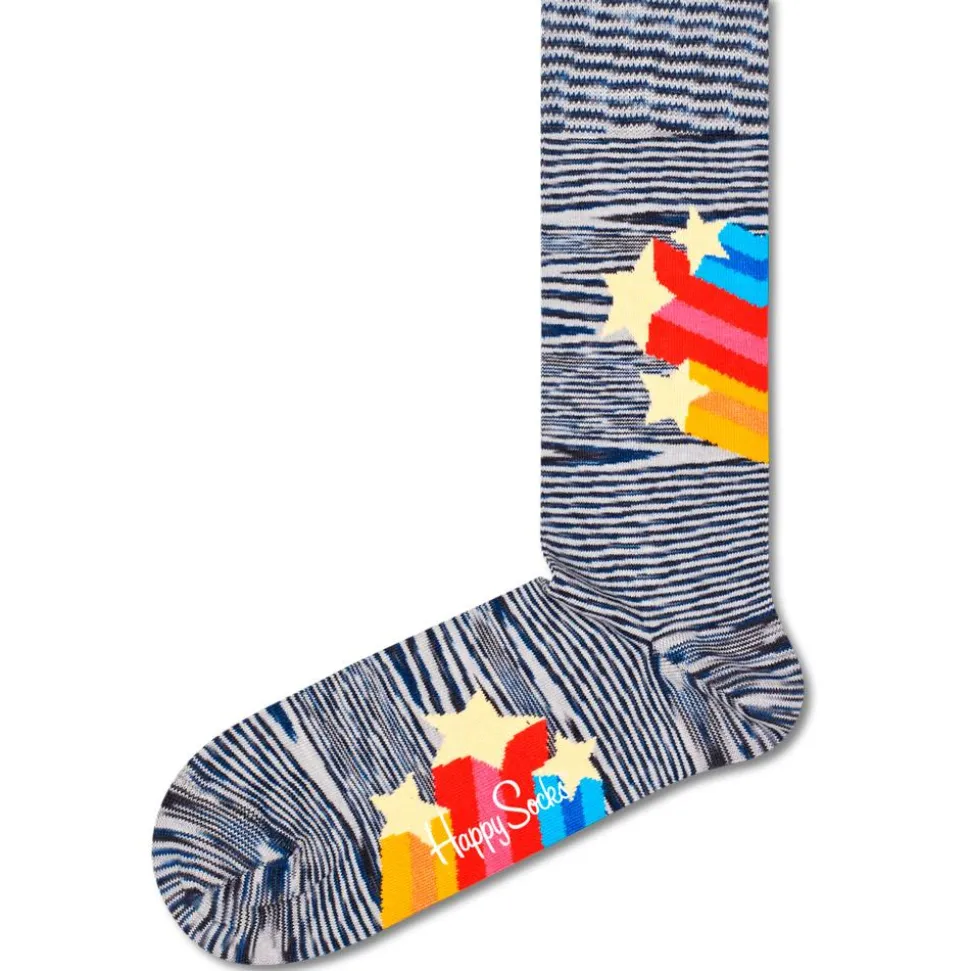 Chaussettes Happy Socks Shooting Stars Noir Blanc