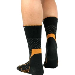 Chaussettes La Chaussette de France Trekker High Noir Orange