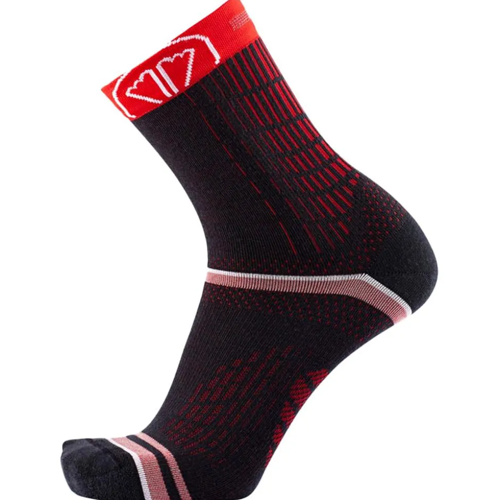 Chaussettes Sidas Winter Run Noir Rouge