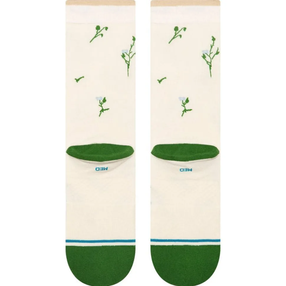 Chaussettes Stance Florals Socks Wildflower Crew Ivory
