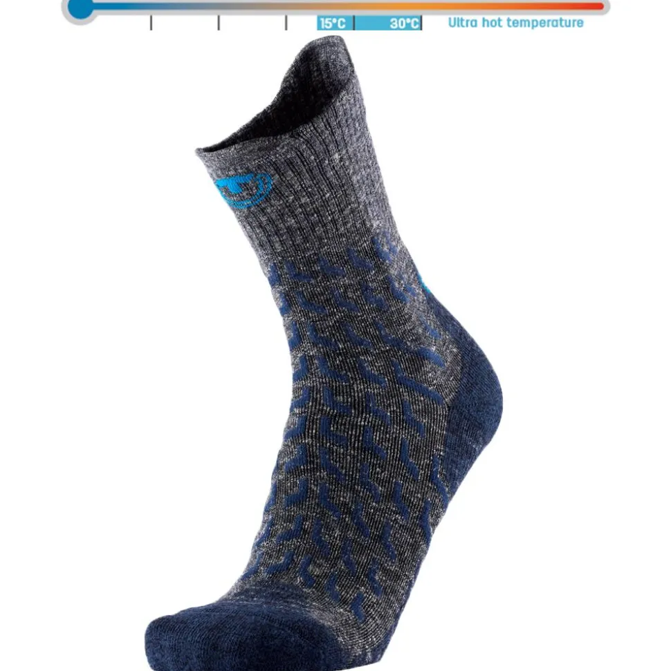 Chaussettes Therm-Ic Trekking Ultra Cool Linen Crew Bleu Marine Gris