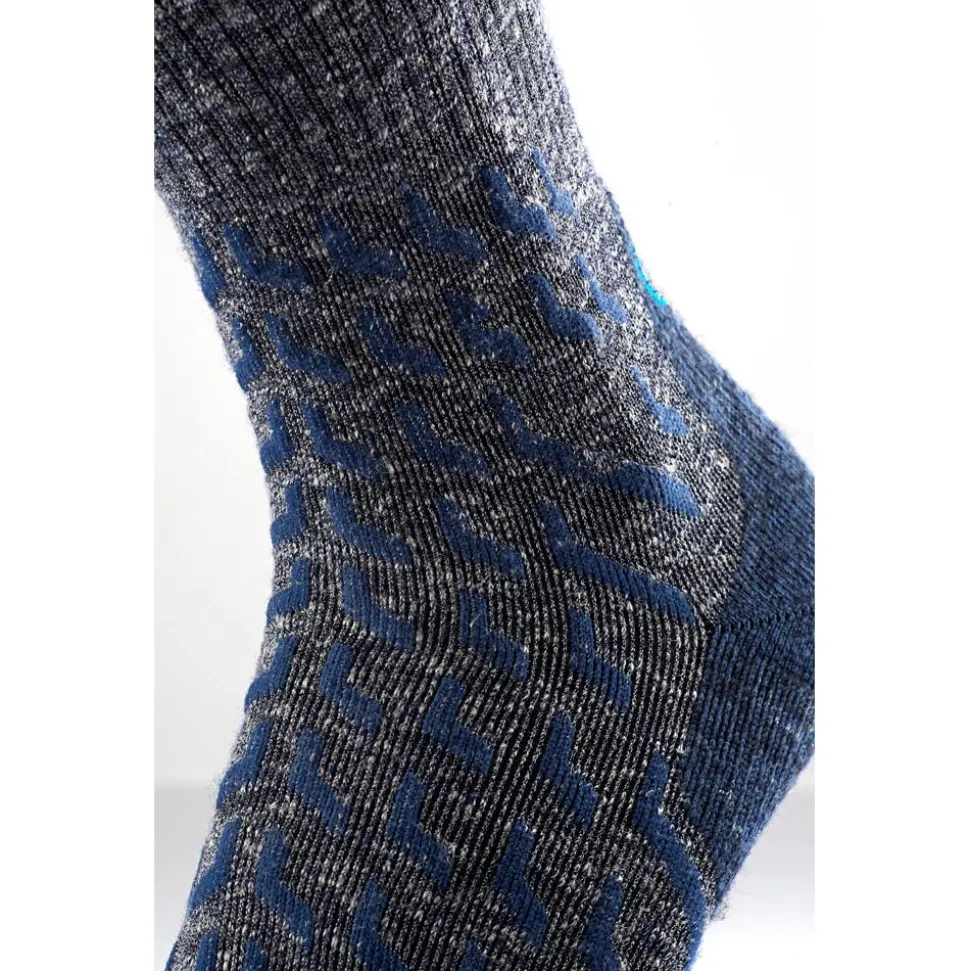 Chaussettes Therm-Ic Trekking Ultra Cool Linen Crew Bleu Marine Gris
