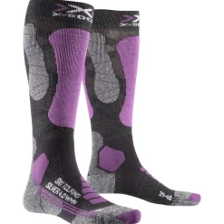 Chaussettes X Socks Ski Touring Silver 4.0 Wmn Anthracite Melange Magnolia