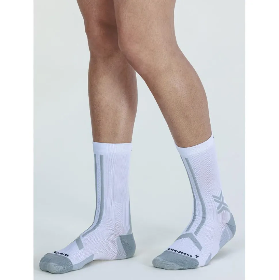 Chaussettes X Socks Trail Run Discover Crew Arctic White Pearl Grey