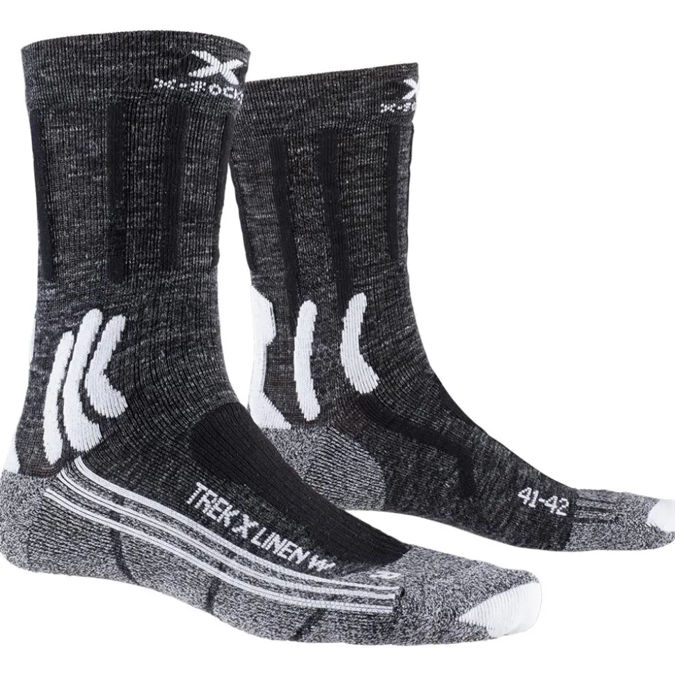 Chaussettes X Socks Trek X Linen 4.0 Lady Dolomite Grey Melange Opal Black