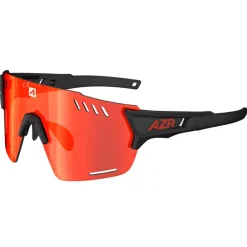 Lunettes de soleil AZR Aspin Rx Noire Mate Multicouche Rouge