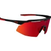 Lunettes de soleil AZR Coffret Iseran Noire Mate Rouge Multicouche Rouge + Incolore