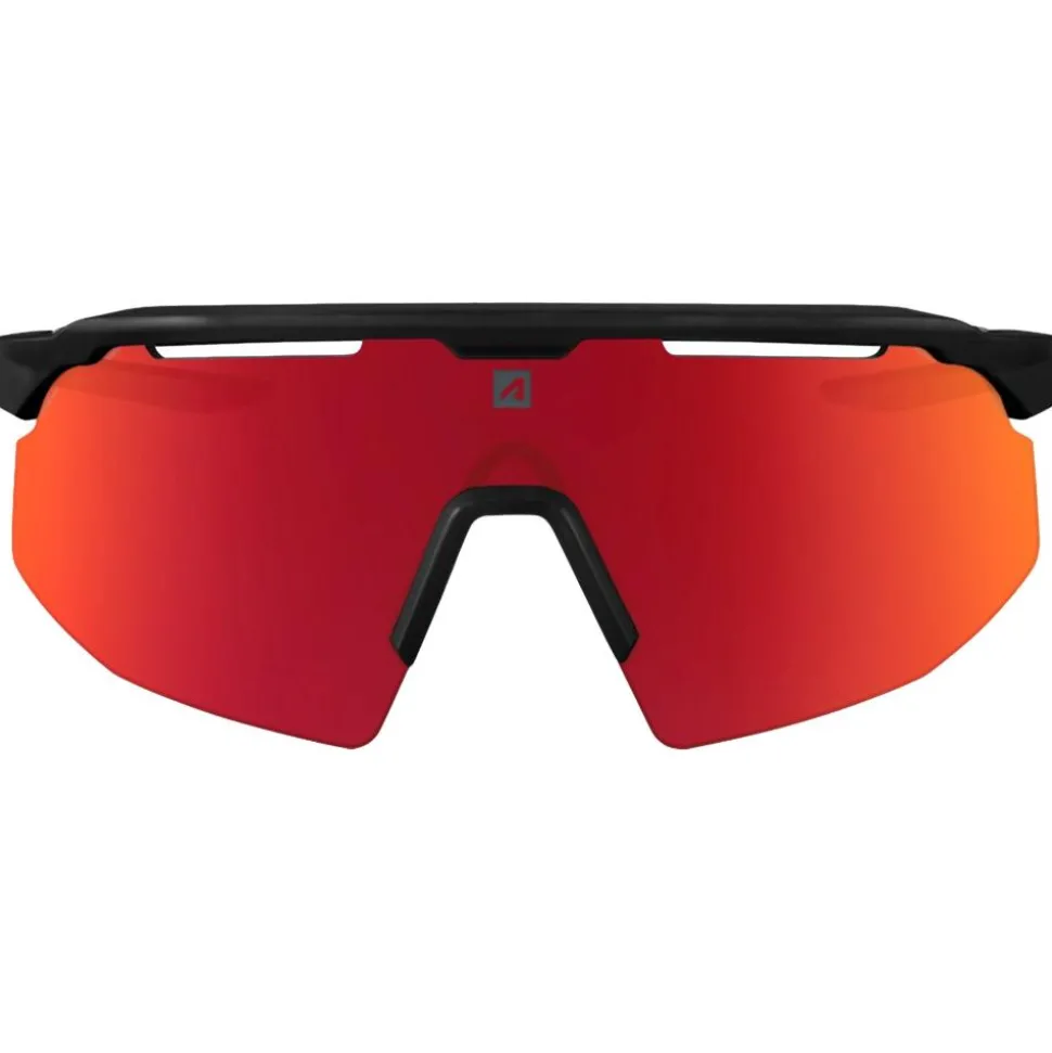 Lunettes de soleil AZR Iseran Noire Mate Rouge Multicouche Rouge