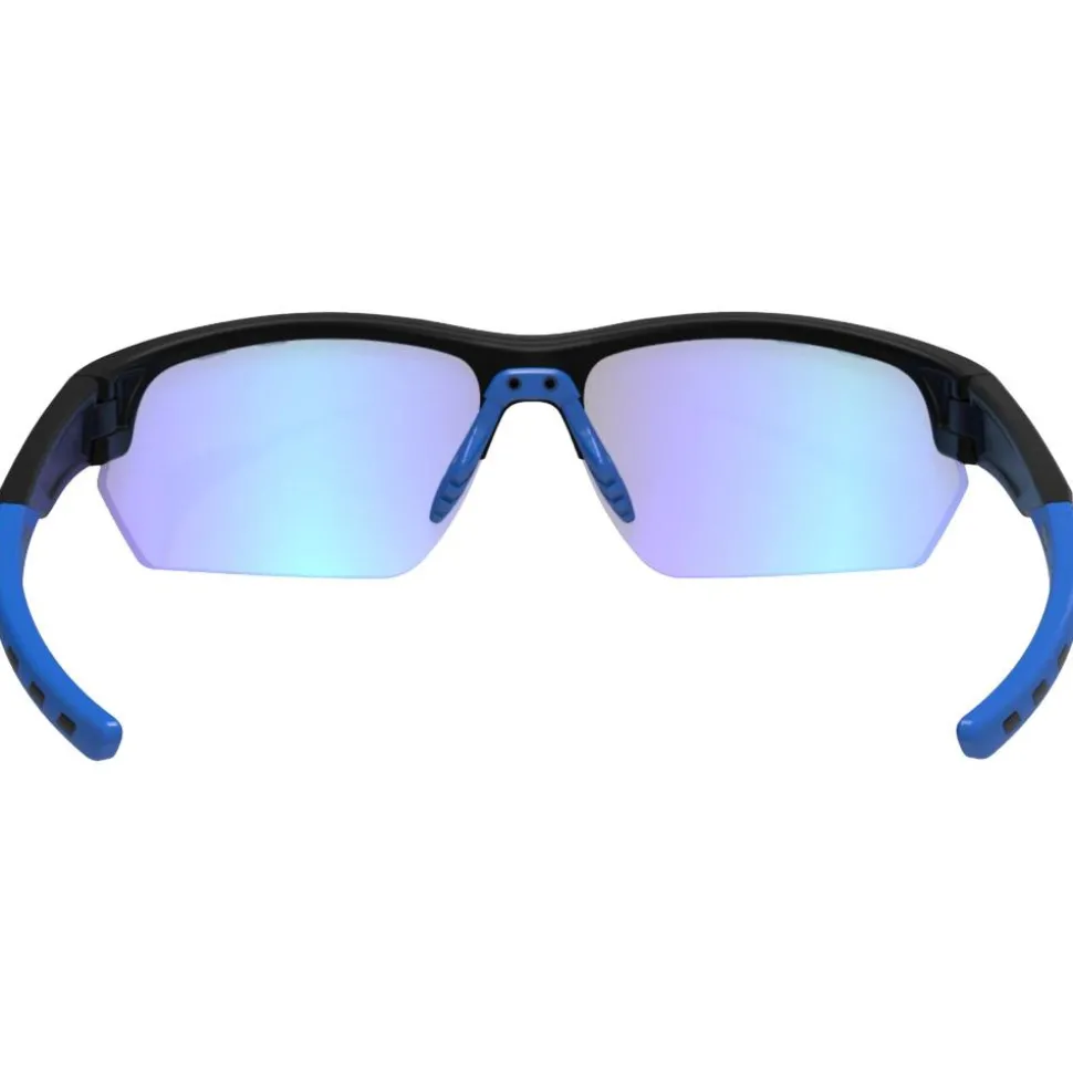 Lunettes de soleil AZR Izoard Noire Mate Bleue Photochromique Irisé Bleu