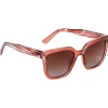 Lunettes de soleil AZR Kate Crystal Rose Vernie Polarisant Gris Dégradé