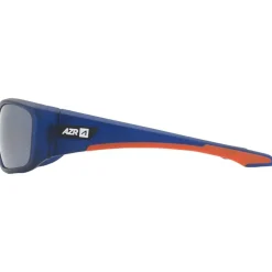 Lunettes de soleil AZR Nouméa Mat Bleu Crystal Gris Miroir Polarized