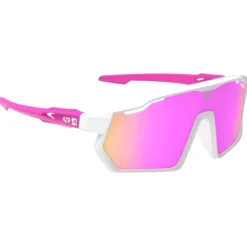 Lunettes de soleil AZR Pro Race Jr Rx Blanche Rose Vernie Photochromique Irisé Rose
