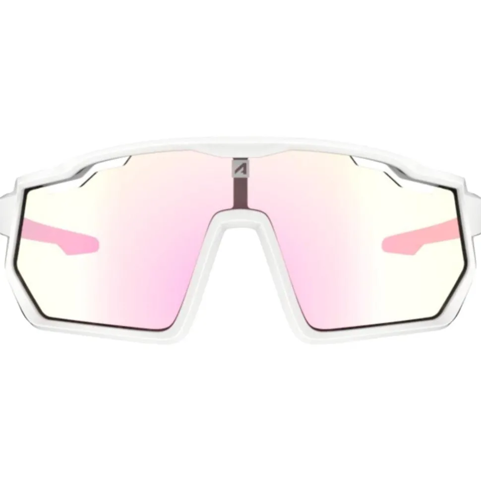 Lunettes de soleil AZR Pro Race Jr Rx Blanche Rose Vernie Photochromique Irisé Rose