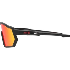 Lunettes de soleil AZR Pro Race Jr Rx Noire Mate Multicouche Rouge