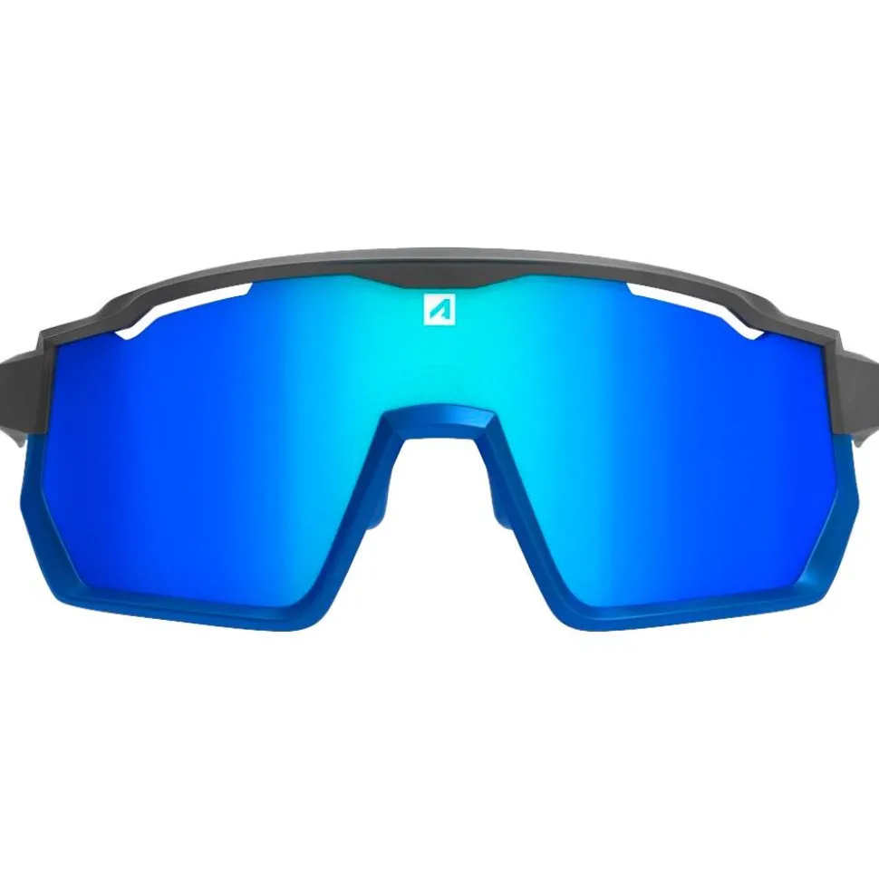 Lunettes de soleil AZR Pro Race Rx Noire Mate Bleue Multicouche Blue
