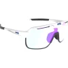 Lunettes de soleil AZR Victory Rx Blanche Vernie Photochromique Irisé Bleu