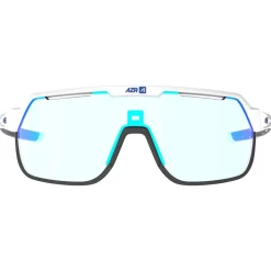 Lunettes de soleil AZR Victory Rx Blanche Vernie Photochromique Irisé Bleu