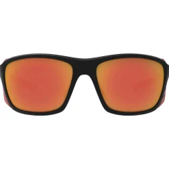 Lunettes de soleil AZR Voyager Noire Mate Rouge Multicouche Rouge