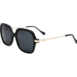 Lunettes de soleil Binocle Eyewear Marbella Shiny Gold Black Gradient Grey Polarized