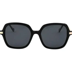 Lunettes de soleil Binocle Eyewear Marbella Shiny Gold Black Gradient Grey Polarized