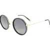 Lunettes de soleil Binocle Eyewear Amsterdam Or Brillant Noir Gradient Grey Polarized