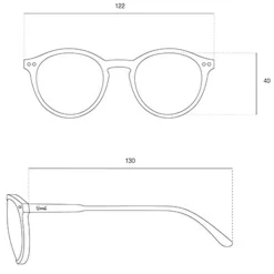 Lunettes de soleil Binocle Eyewear Little California Dark Blue Grey Polarized