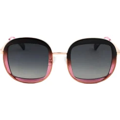 Lunettes de soleil Binocle Eyewear Selena Shiny Pink Gold Brown Purple Gradient Grey Polarized