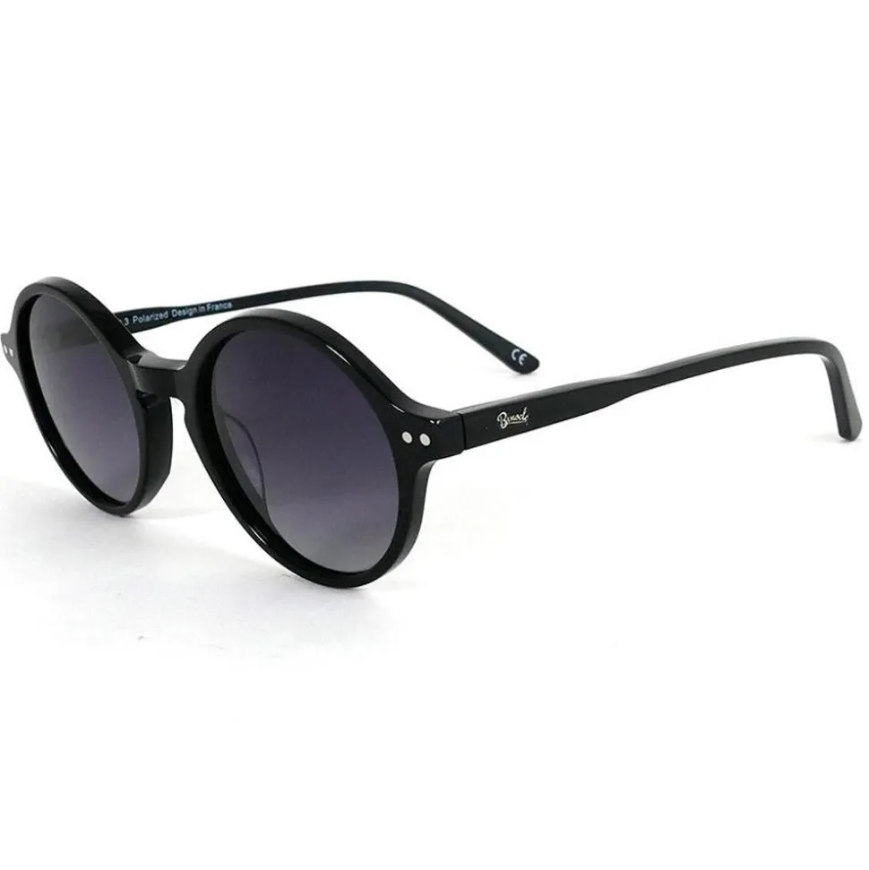 Lunettes de soleil Binocle Eyewear Sydney Shiny Black Gradient Grey Polarized