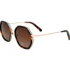 Lunettes de soleil Binocle Eyewear Angela Shiny Gold Tortoise Gradient Brown Polarized