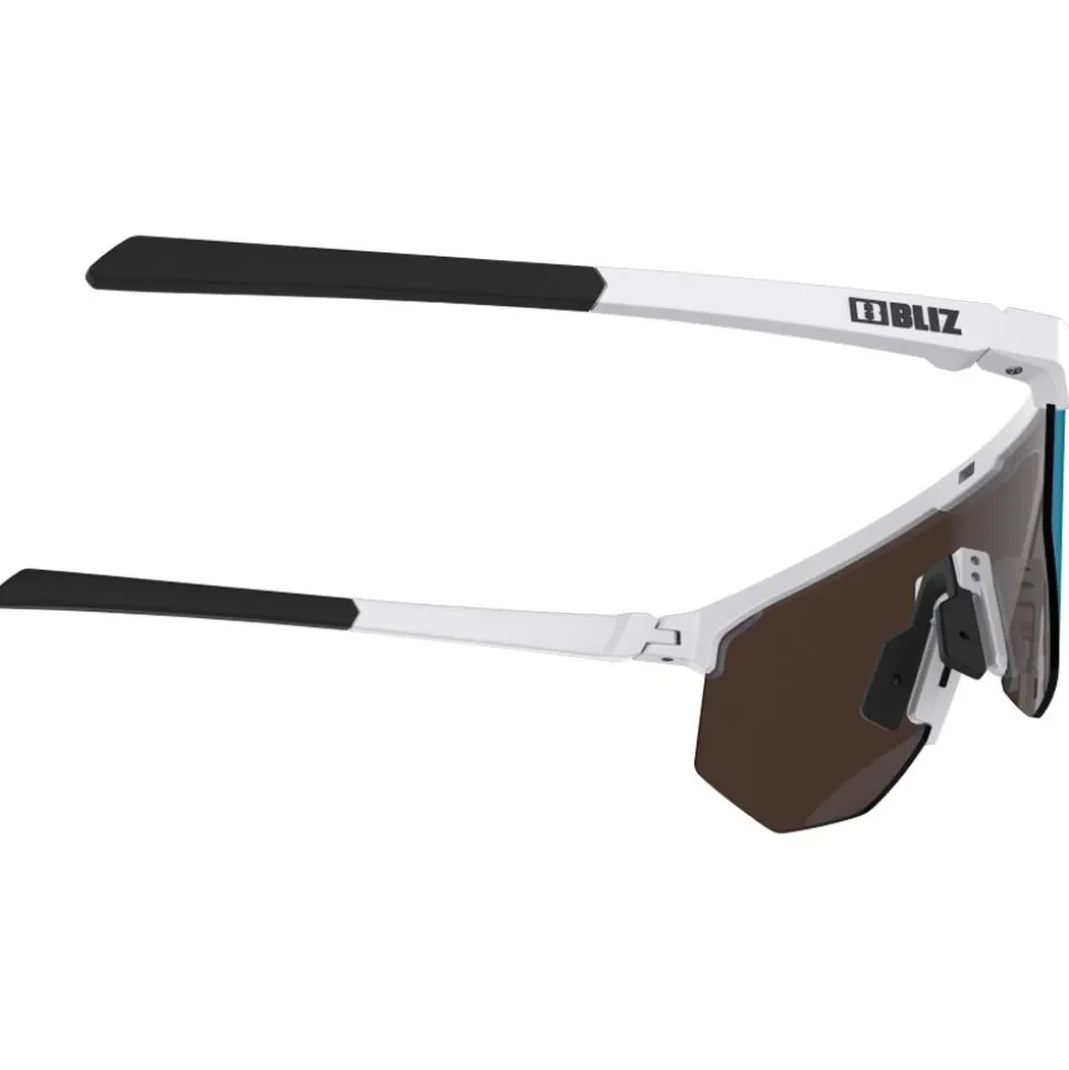 Lunettes de soleil Bliz Hero Small Matte White Brown Blue Mirror