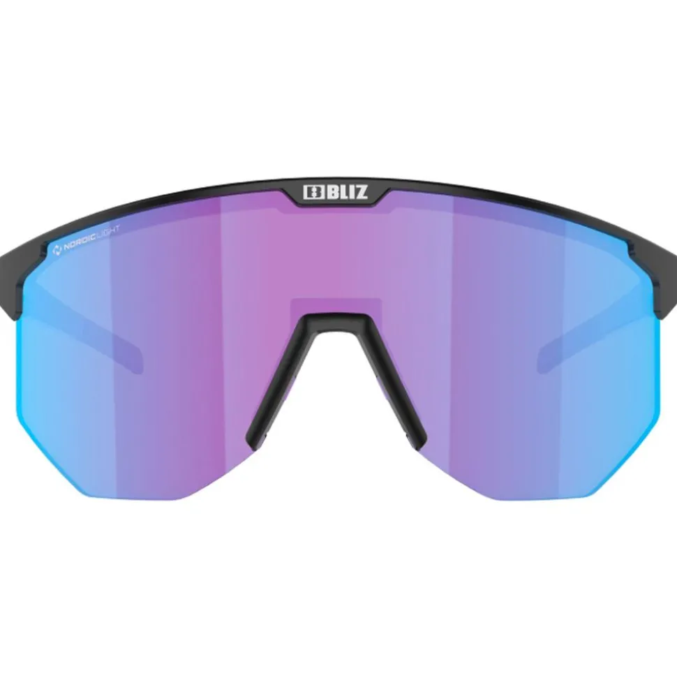 Lunettes de soleil Bliz Hero Matte Black Nano Optics Nordic Light Begonia Violet Blue Mirror