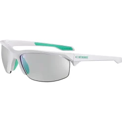Lunettes de soleil Cebe Wild 2.0 Photo Matt White Mint Zone Vario Grey Cat.0-3 Blue + Zone Clear Cat.0