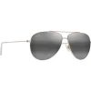 Lunettes de soleil Maui Jim Hauoli Doré Clair Brillant Cristaux Gris Neutre MauiPure