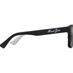 Lunettes de soleil Maui Jim Opiopio Asian Fit Noir Mat Dégradé Blanc Gris Neutre MauiPure