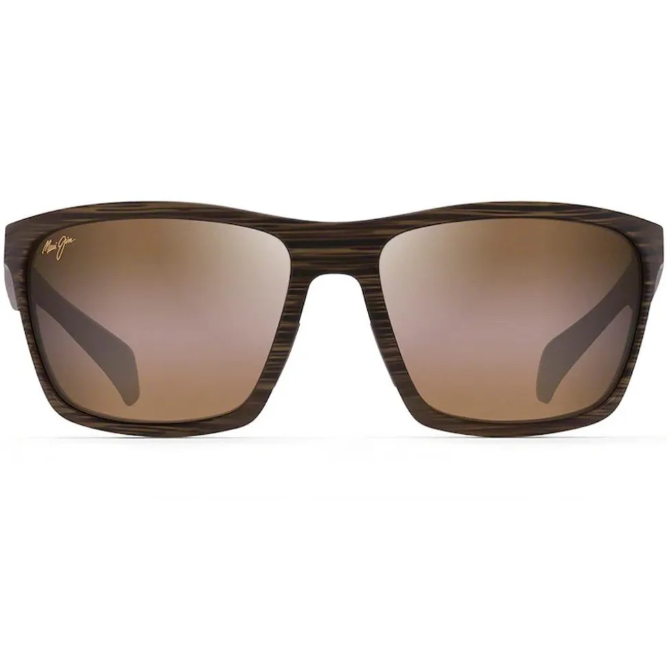 Lunettes de soleil Maui Jim Makoa Matte Brown Wood Grain Hcl Bronze Superthin Glass