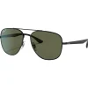 Lunettes de soleil Ray Ban RB3683 Polished Black Green G-15 Polar