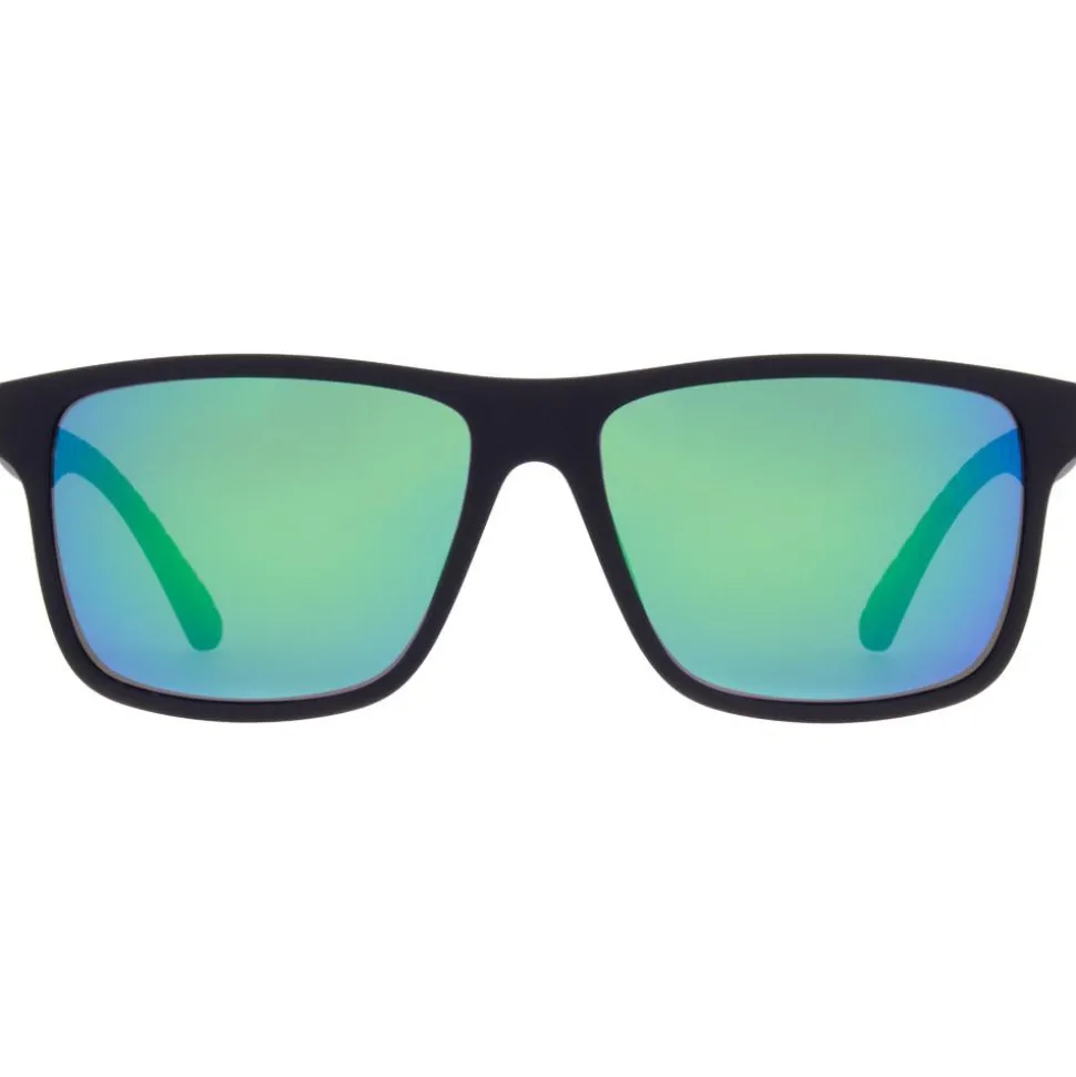 Lunettes de soleil Red Bull Spect Maze Matt Soft Touch Black Smoke Purple Green Mirror