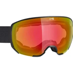 Masque de Ski AZR Action Otg Noire Mate Irisé Rouge Multicouche