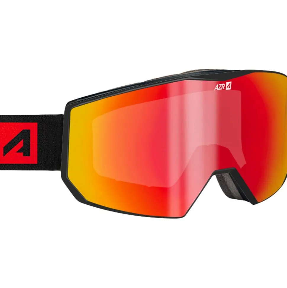 Masque de Ski AZR Evolution Otg Noire Mate Full Rouge Multicouche