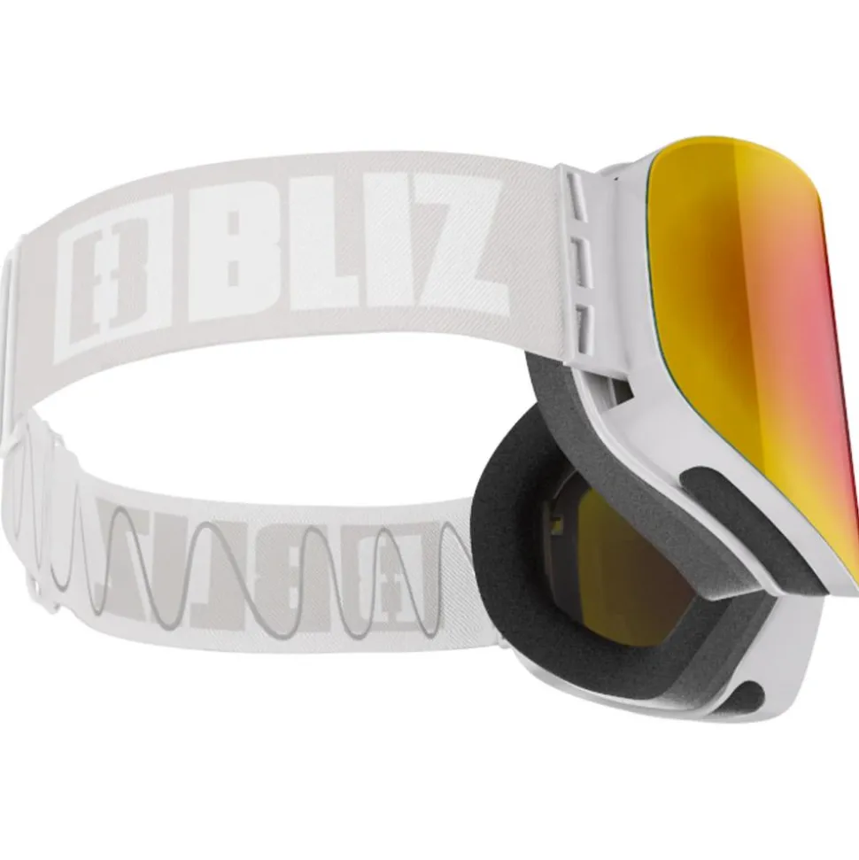 Masque de Ski Bliz Flow Matte Light Grey Brown Red Multi + Pink