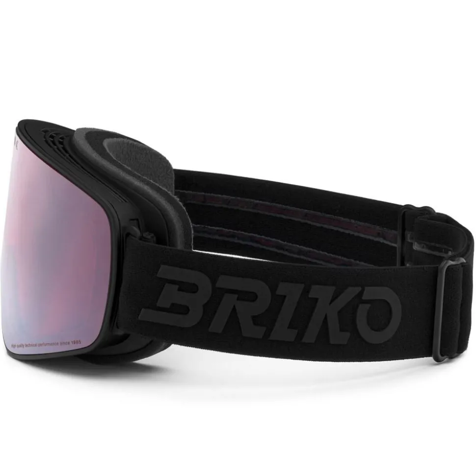 Masque de Ski Briko Chino Sharp Lite Black Orange Base Purple Mirror