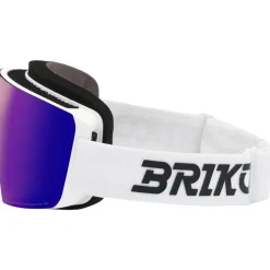 Masque de Ski Briko Titan 8 Sharp Lite White Smoke Base Green Mirror + Pink