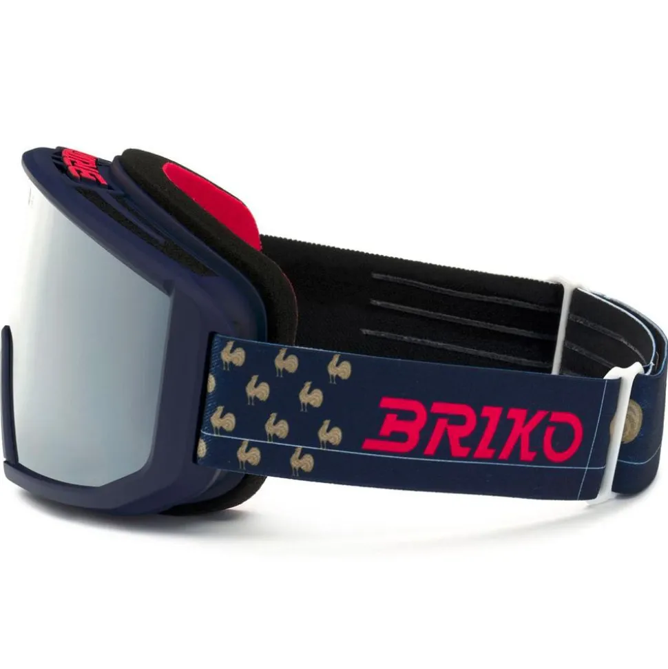 Masque de Ski Briko Vulcano Mask Sharp Lite France Tangaroa Blue Golden Silver Mirror